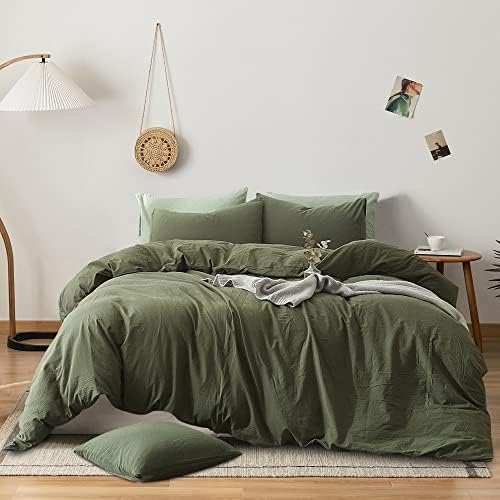  Cotton Full Queen Duvet Cover Simple Style Geometric Comforter Quilt & Pillow Protector Cover Sets 3 Pieces Khaki Black Beige Checkered Plaid Bedding Sets, 1 Queen Duvet Cover & 2 Pillow Shams
