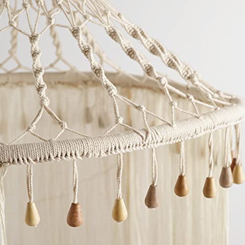  SN HANDICRAFTS Boho Sheer Cotton Macrame Canopy/Macrame Canopy/Macrame Wedding Accessories/Baby Nursery Canopy
