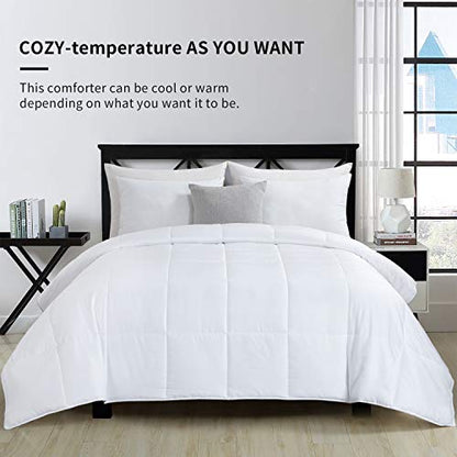  Lightweight Cooling Viscose From Bamboo King Size Comforter Down Alternative Duvet Insert, 100% Viscose Made From Bamboo, 8 Corner Tabs, All Season Soft Comforter For Hot Sleepers
