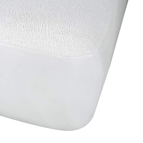  Premium Cotton Terry Cloth Waterproof Mattress Protector, Blocks Dust Mites And Allergens, Machine Washable, White King