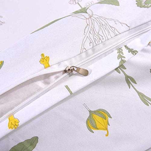  YMY Lightweight Microfiber Bedding Duvet Cover Set,Floral Printing Pattern