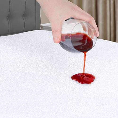  Zippered Mattress Encasement - Waterproof, Breathable, Noiseless, Machine Washable, Soft Terry Top For Comfortable Night Sleep. (Queen)