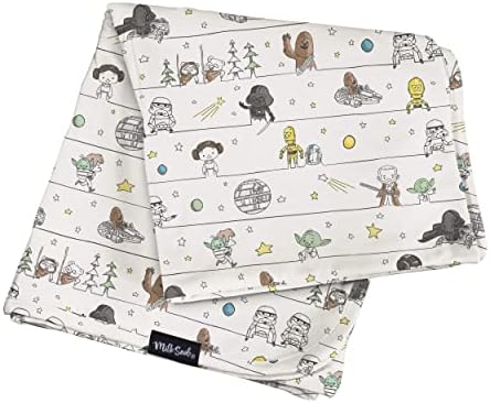  Milk Snob Star Wars Baby Blanket, Precious Padawans - Super Soft, Weighted, Dual Layer - Newborn Swaddle, Security Blanket, Nursery Room Toddler Bed Essentials, Premium Rayon Blend, 35x35