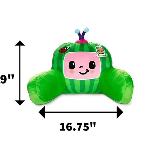  CoComelon Kids Back Resting Pillow For Reading And Watching TV – Bed Rest Pillow With Arms To Lounge With Comfortable Back Support – Great For The Bed Or Couch