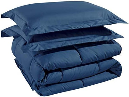  Chezmoi Collection 3-Piece Down Alternative Comforter Set (Queen, Gray)