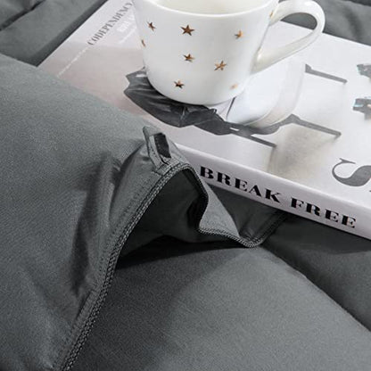  120x120 Oversized King Down And Feather Comforter, 50% Down 500+ Fill Power Grey Duvet Insert With 100% Cotton Cover, Fluffy Extra Large Comforter With Corner Tabs