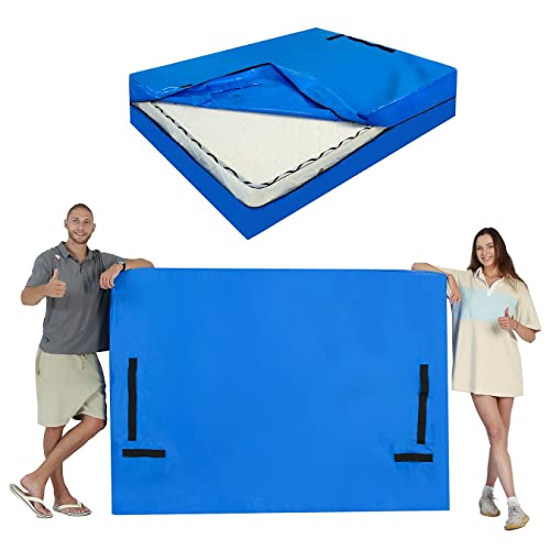  Attress Bags For Moving Reusable Heavy Duty Tarp Mattress Storage Bag Queen With Handles Strong Zipper Closure Waterproof Mattress Moving Bag Extra Thick Mattress Cover For House Moving Travel