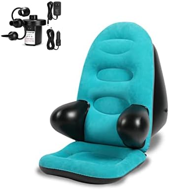  Inflatable Armrest Lounge Chair Couch, Foldable Air Chair Lazy Couch For Gaming Reading Indoor Outdoor, Blue（Air Pump Included）