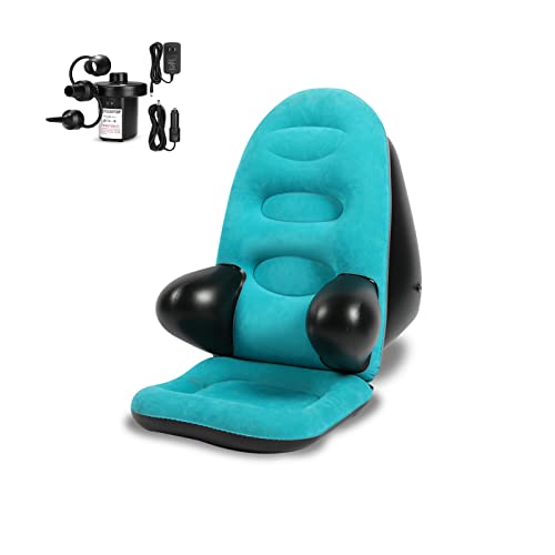  Inflatable Armrest Lounge Chair Couch, Foldable Air Chair Lazy Couch For Gaming Reading Indoor Outdoor, Blue（Air Pump Included）