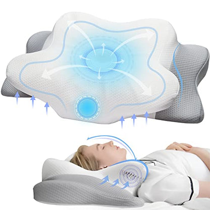  Cervical Pillow For Neck & Shoulder Pain Relief Sleeping - Ergonomic Contour Pillows - Memory Foam Pillow For Side, Back & Stomach Sleepers - Queen Size