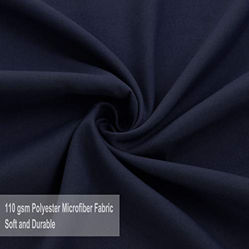  Duvet Cover Set,Bedding 5 Piece Set With Button Closure,110gsm Soft Microfiber Comforter Cover Set(1 Duvet Cover+2 Pillowcases+2 Throw Pillow Covers), Queen(90"X90") Navy Blue