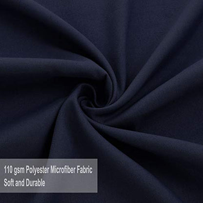  Duvet Cover Set,Bedding 5 Piece Set With Button Closure,110gsm Soft Microfiber Comforter Cover Set(1 Duvet Cover+2 Pillowcases+2 Throw Pillow Covers), Queen(90"X90") Navy Blue