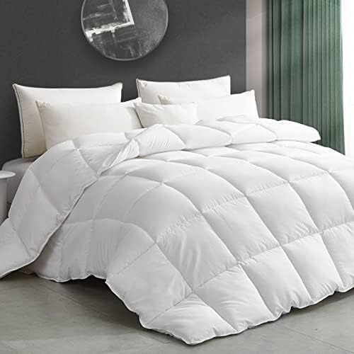  YaQunie Down Alternative Comforter King Size All Season Duvet Insert Soft Microfiber Bedding Comforter With 8 Corner Tabs Fluffy Comforter 106x90Inches