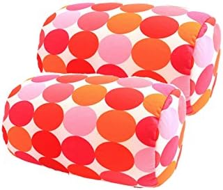  Bookishbunny 2pcs Micro Bead Roll Pillow Cushion For Bed Back Neck Head Body Support, 13" X 7", Various Designs (Dark Gray)