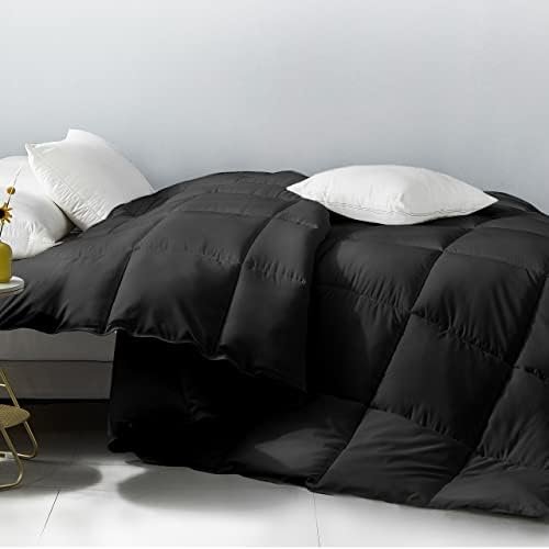 Down Alternative Comforter Queen-90X90 Inches Size All Season Duvet Insert White Soft Brushed Microfiber Cover Skin-Friendly Noiseless Quilted Comforter