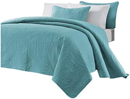  Austin 3-Piece Oversized Bedspread Coverlet Set (King, Khaki)