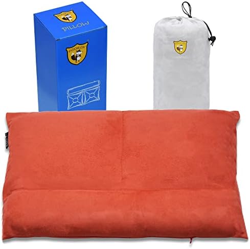  FOXSEON Camping Pillow - Travel Pillow, Pillowcase Wraps A Cylindrical Pillow And Two Square Pillows, Support Neck Pillow For Sleeping And Traveling (Gray)