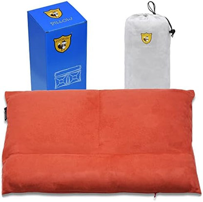  FOXSEON Camping Pillow - Travel Pillow, Pillowcase Wraps A Cylindrical Pillow And Two Square Pillows, Support Neck Pillow For Sleeping And Traveling (Gray)