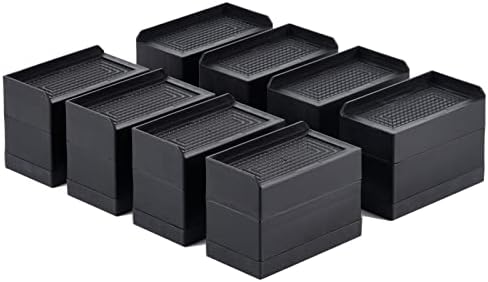  LUCKYQTQH Bed Risers Adjustable Furniture Risers Heavy Duty，Rectangle Bed Risers 3 Inches，Desk Risers For Sofa Couch Bed Frame ，Supports Up To 3000 Lbs (4 Piece Set)