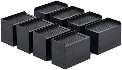  LUCKYQTQH Bed Risers Adjustable Furniture Risers Heavy Duty，Rectangle Bed Risers 3 Inches，Desk Risers For Sofa Couch Bed Frame ，Supports Up To 3000 Lbs (4 Piece Set)