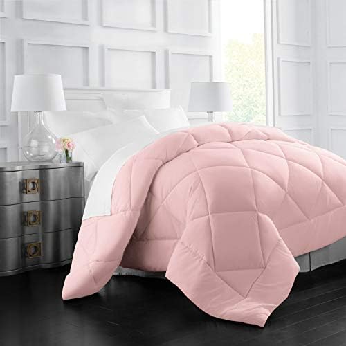  Italian Luxury Full/ Queen Size Comforter - 2100 Series Blanket, Down Alternative Insert W/ Corner Tabs - Home Bedding - 89"x89" White