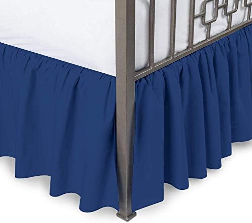  800 Thread Count 24 Inched Drop Length Gathered Dust Ruffle Bed Skirt King White Solid 100% Egyptian Cotton