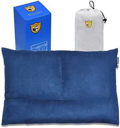  FOXSEON Camping Pillow - Travel Pillow, Pillowcase Wraps A Cylindrical Pillow And Two Square Pillows, Support Neck Pillow For Sleeping And Traveling (Gray)