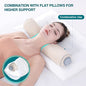  Willai Neck Roll Pillow,Adjustable Round Pillow With Inflatable Tube,Bolster Pillow For Legs Knees Lower Back,Cylinder Memory Foam Pillow Soft