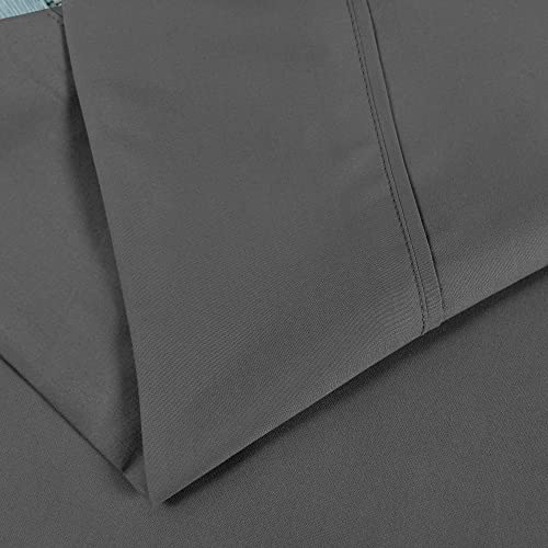  LONAVA King Size Sheets Set - 6 Piece Set Wrinkle Free Hotel Luxury Oeko-TEX Sheets And Pillowcases Set, Silky Soft Microfiber Bed Sheets, Breathable And Elastic, 16-Inch Deep Pockets, Gray