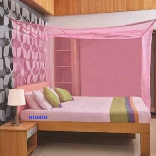  RIDSIO Mosquito Net For Single Bed Double Bed Machardani Netting (5x7ft. For Queen Size Bed, Ivory)