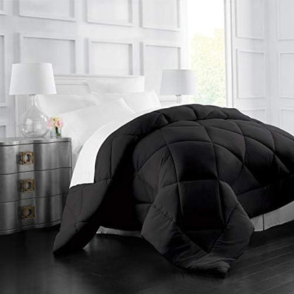  Italian Luxury Full/ Queen Size Comforter - 2100 Series Blanket, Down Alternative Insert W/ Corner Tabs - Home Bedding - 89"x89" White