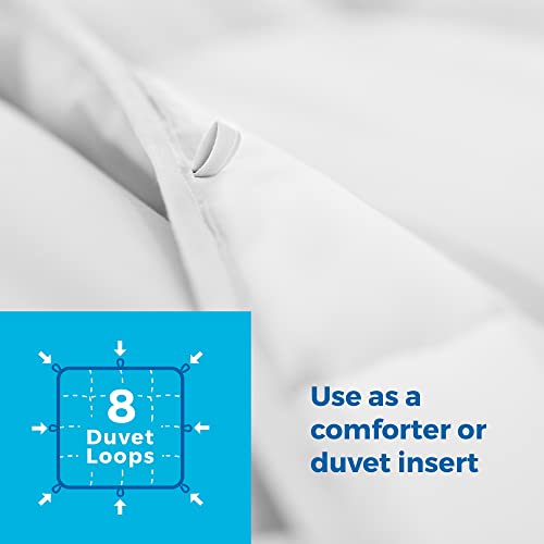  Comforter Duvet Insert Full White Down Alternative All Season Microfiber-Full Size - Box Stitched
