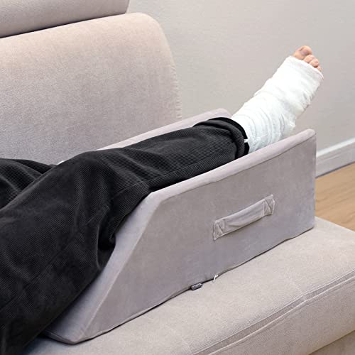 TANYOO Velvet Leg Pillows For Leg Knee Ankle Surgery Recovery, Leg Elevation Pillow For Broken Foot, Good For Leg Pain, Hip And Knee Pain Relief Medium Size For Children And Short Persons