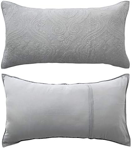  Quilted Pillow Shams King Size Set Of 2 Cotton Coastal Beach Decorative Pillow Covers Navy Blue Nautical Seashells Bedroom Decor