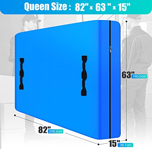  Mattress Bags For Moving Queen Size Reusable Mattress Storage Bag With Zipper Heavy Duty Tarp Mattress Cover For Moving With Handles Moving Mattress Bag Protector Moving Supplies & Moving Bags