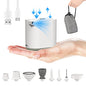  Tiny Pump Portable Ultra-Mini Air Pump With Camping Light,1360mAh Rechargeable To Inflate Deflate For Sleeping Pad Pool Floats Swimming Ring Vacuum Storage Bags Balloon Soccer-8 Air Nozzles
