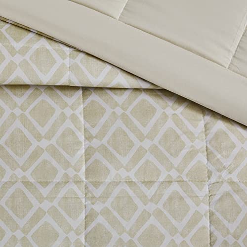  Madison Park Windom Down Alternative Blanket, Premium 3M Scotchgard Moisture Wicking Treatment, Lightweight And Soft Bed Cover For Summer, Diamond Cream Full/Queen