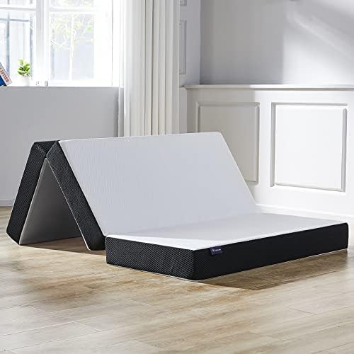  Folding Mattress, 3 Inch Tri-fold Memory Foam Mattress Topper With Washable Cover, Foldable Mattress Topper For Camping, Guest - Queen Size, 78" X 58" X 3"
