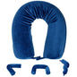  Fern And Willow Neck Pillow For Travel - Bendable Twist Memory Foam Traveling Pillows For Airplane & Car, Provides Head, Shoulder, And Chin Support - Navy Blue