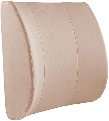  DMI Lumbar Support Pillow For Chair To Assist With Back Support With Removable Washable Cover And Firm Insert To Ease Lower Back Pain While Improving Posture, 14 X 13 X 5, Contoured Foam, Elite, Gray