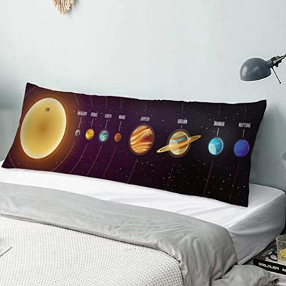  100 Dollar Bills Body Pillow Cover Funny USA Cash Current Money Us Dollars Long Pillow Case Protector With Zipper Rectangle Soft Large Pillow Cases Covers For Bedding,Couch,Sofa,Home Gifts 20"x54"