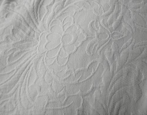  Gwen 3-Piece Floral Woven Jacquard Matelassé Bedding Cover - Solid Quilt Blanket Coverlet Set (Queen, Gray)