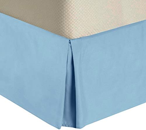  Solid 300 Thread Count, 100-Percent Cotton Full Pleated Tailored With 15-Inch Drop And Split Corners Bed Skirt, Taupe