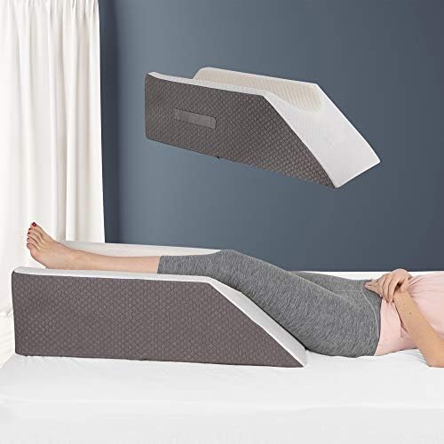  Kolbs Single Leg Elevation Pillow | Post Surgery Leg Pillow | Stylish Chic Jacquard Cover | Ankle Knee And Leg Support Pillow For Injury After Surgery (Single Leg)