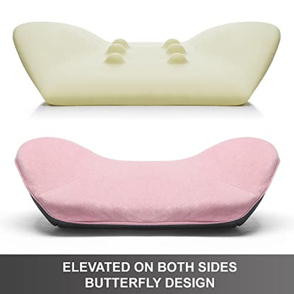  WENNEBIRD Model Q Lumbar Support Pillow - Patented Ergonomic Back Support For Lower Back Pain Relief For Office Chair, Car, Sofa, Plane, Couch, Recliner - Pink