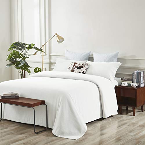  Cozy Fleece Warm And Cozy Microfleece Sheet Set, Ivory, Queen