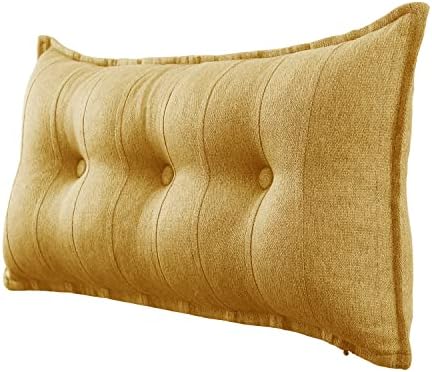  WOWMAX Rectangular Headboard Pillow Bolster Pillow For Bed Back Rest Pillow For Sitting In Bed Daybed Pillows Back Support Pillow For Bed Reading Pillow Grey-Beige Queen
