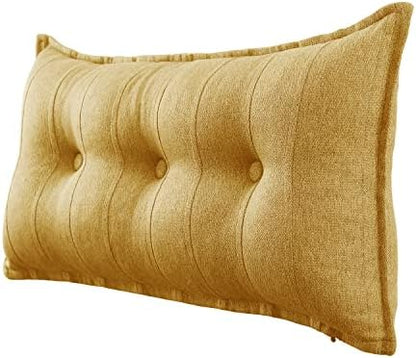  WOWMAX Rectangular Headboard Pillow Bolster Pillow For Bed Back Rest Pillow For Sitting In Bed Daybed Pillows Back Support Pillow For Bed Reading Pillow Grey-Beige Queen