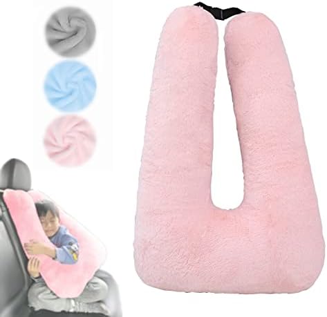  Travel Pillow For Car & Airplane Sleeping Reading Pillows For Long-Distance Travel, Washable Soft Kids Adults Neck Pillow For Traveling In Car Seat Removable Comfort Unique U Shaped Pillow (Gray)