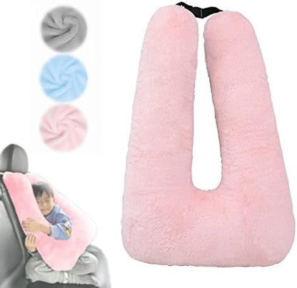  Travel Pillow For Car & Airplane Sleeping Reading Pillows For Long-Distance Travel, Washable Soft Kids Adults Neck Pillow For Traveling In Car Seat Removable Comfort Unique U Shaped Pillow (Gray)